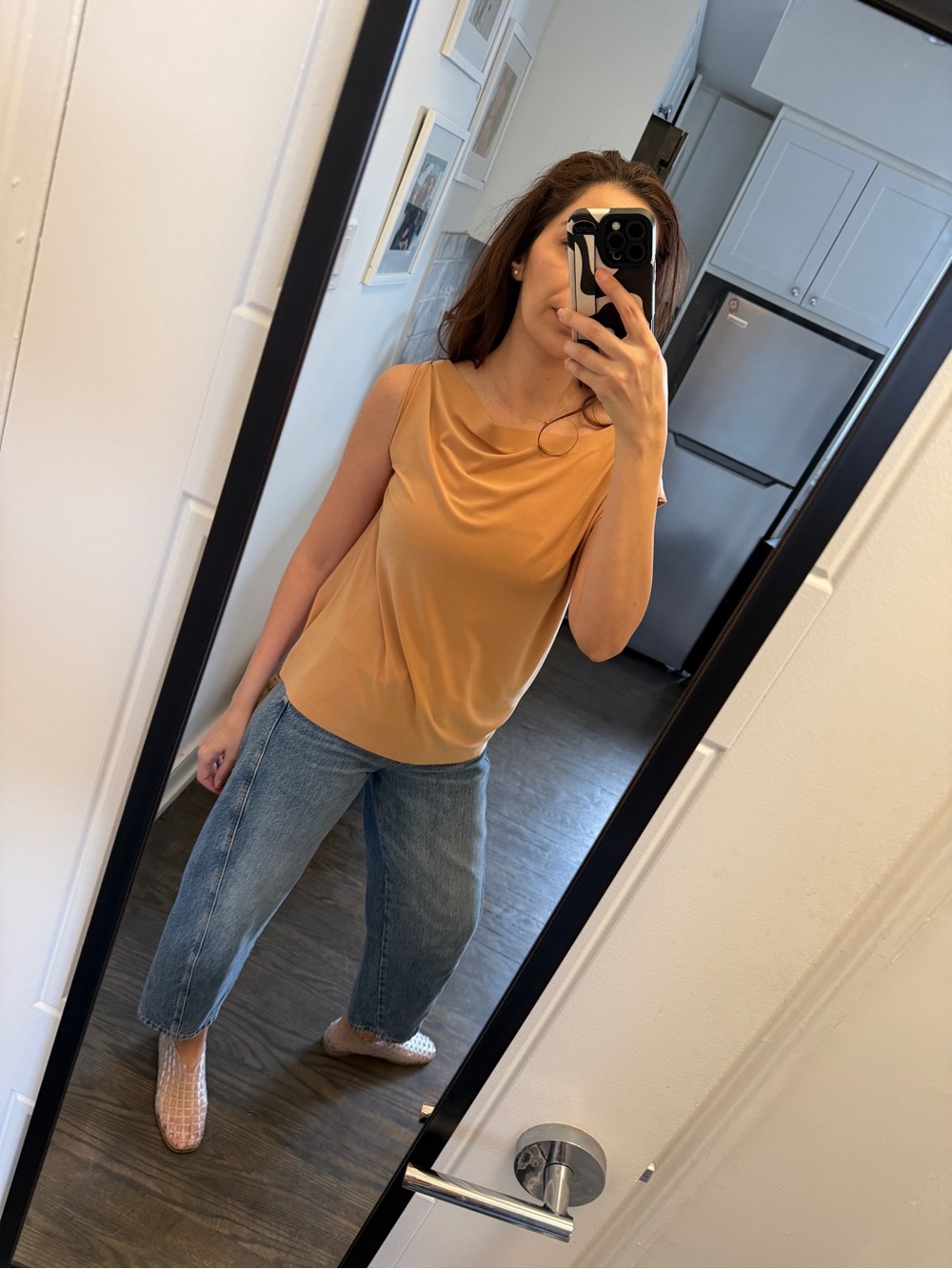 Norma Kamali Peachy Tan Sleeveless Top